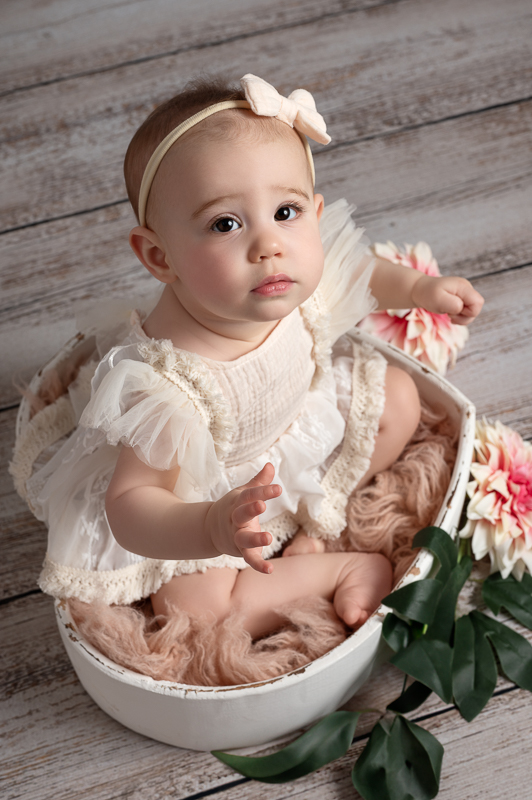 Séance photo bébé 9 mois Aubigny les clouzeaux