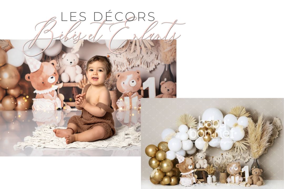 Les décors pour séances bébés et enfants au studio