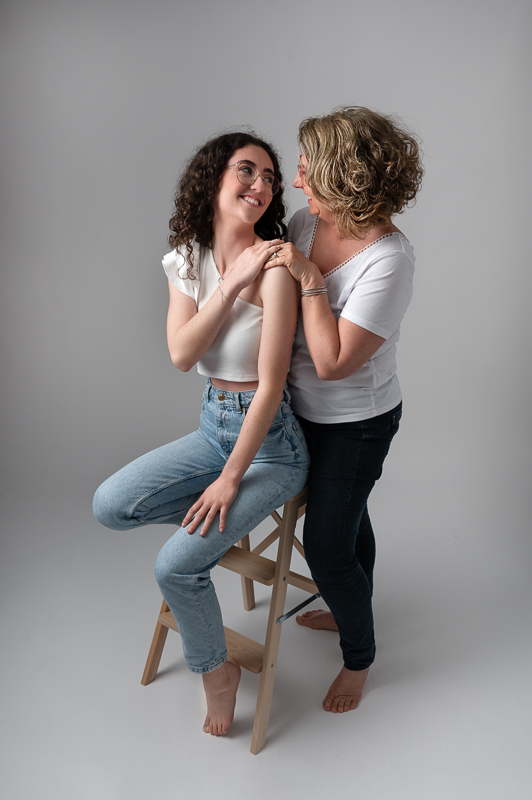 portrait de famille mère-fille vendée