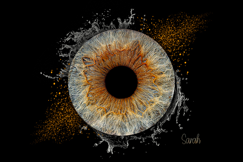 photo d'iris effet galaxie.